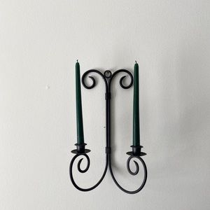 Vintage Wrought Iron Wall Candle Holder